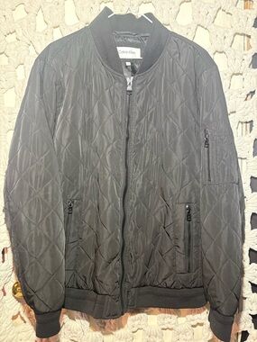 Calvin Klein Quilted Black Bomber Jacket